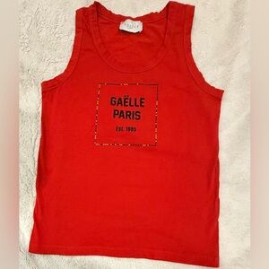 Gaëlle Paris Red Tank Top Size 1